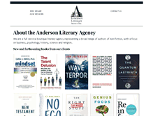 Tablet Screenshot of andersonliteraryagency.com